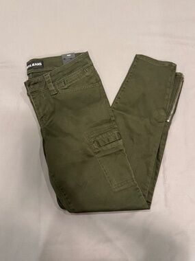 Express Jeans Olive Green Cargo Pants Stella Low Rise Ankle Size 4
